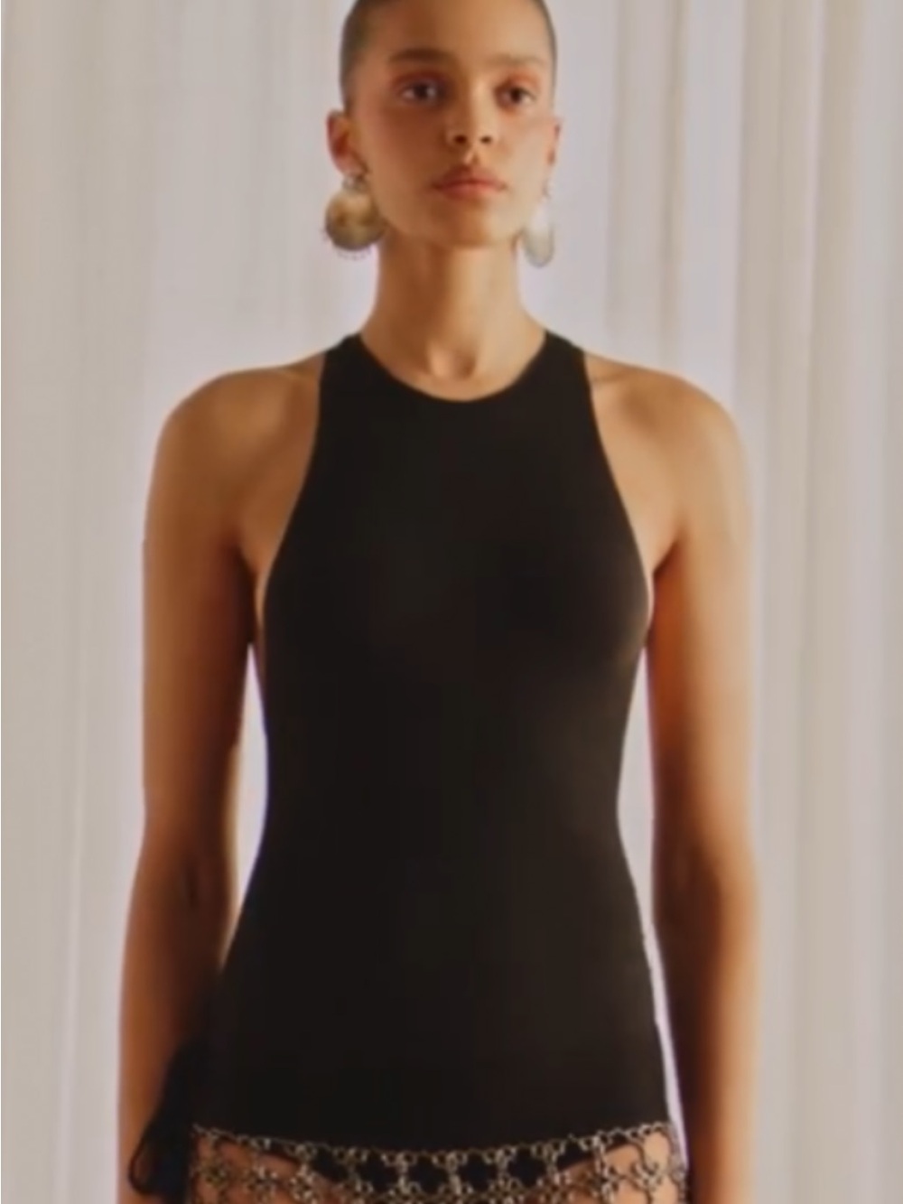 Zara Black High-Neck Bodysuit Tank Top Never Worn